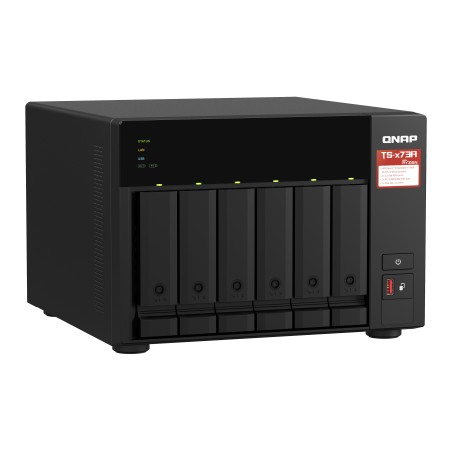 QNAP TS-673A NAS Tower Ryzen Embedded V1500B 8 Go DDR4 0 To QNAP Turbo System Noir