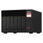 QNAP TS-673A NAS Tower Ryzen Embedded V1500B 8 Go DDR4 0 To QNAP Turbo System Noir