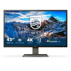 Philips P Line 439P1 00 écran plat de PC 108 cm (42.5") 3840 x 2160 pixels 4K Ultra HD LCD Noir