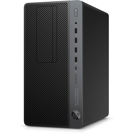 HP EliteDesk 705 G4 AMD Ryzen™ 3 PRO 2200G 8 Go DDR4-SDRAM 1 To HDD Windows 10 Pro Micro Tower Station de travail Noir, Argent
