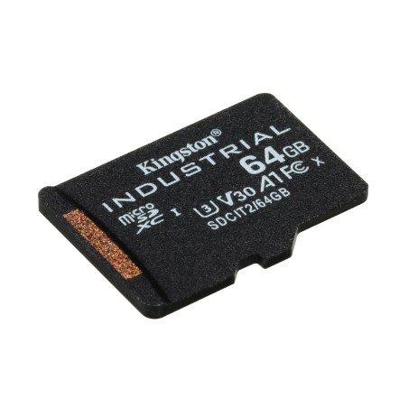 Kingston Technology Carte 64GB microSDXC Industrielle C10 A1 pSLC emballage individuel sans adaptateur