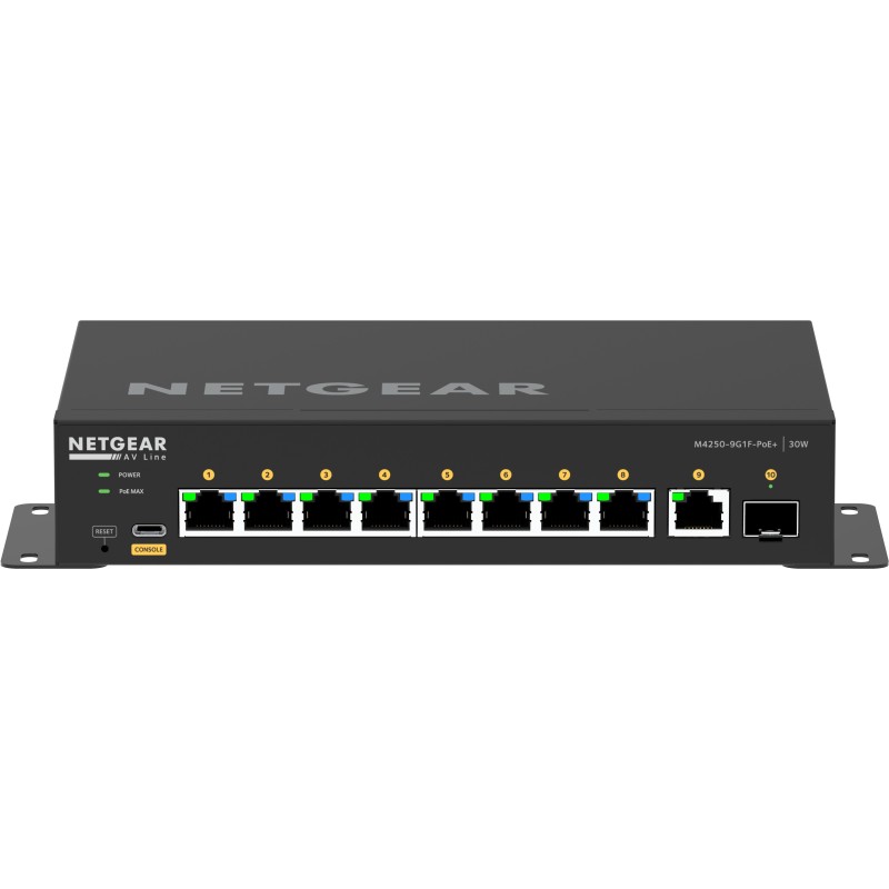 NETGEAR GSM4210PD Géré L2/L3 Gigabit Ethernet (10/100/1000) Connexion Ethernet, supportant l'alimentation via ce port (PoE) Noir NETGEAR GSM4210PD Géré L2/L3 Gigabit Ethernet (10/100/1000) Connexion Ethernet, supportant l'alimentation via ce port (PoE) Noir