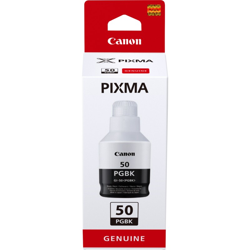 Canon GI-50 PGBK, haut rendement, bouteille d'encre, noire Canon GI-50 PGBK, haut rendement, bouteille d'encre, noire