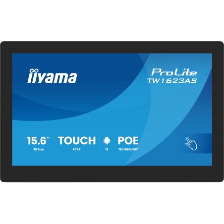 iiyama TW1623AS-B3P écran plat de PC 39,6 cm (15.6") 1920 x 1080 pixels Full HD LED Écran tactile Noir