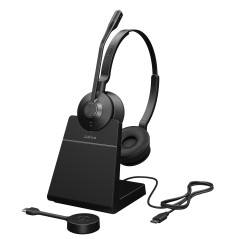 Jabra Engage 55 Casque Sans fil Arceau Bureau Centre d'appels Noir, Titane