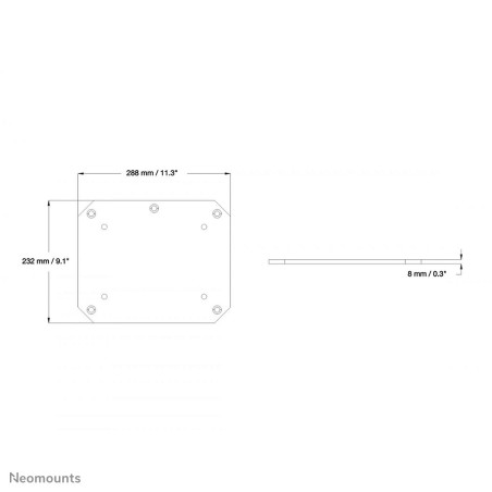 Neomounts PLASMA-M2SFPLATE Plaque de sol - à visser