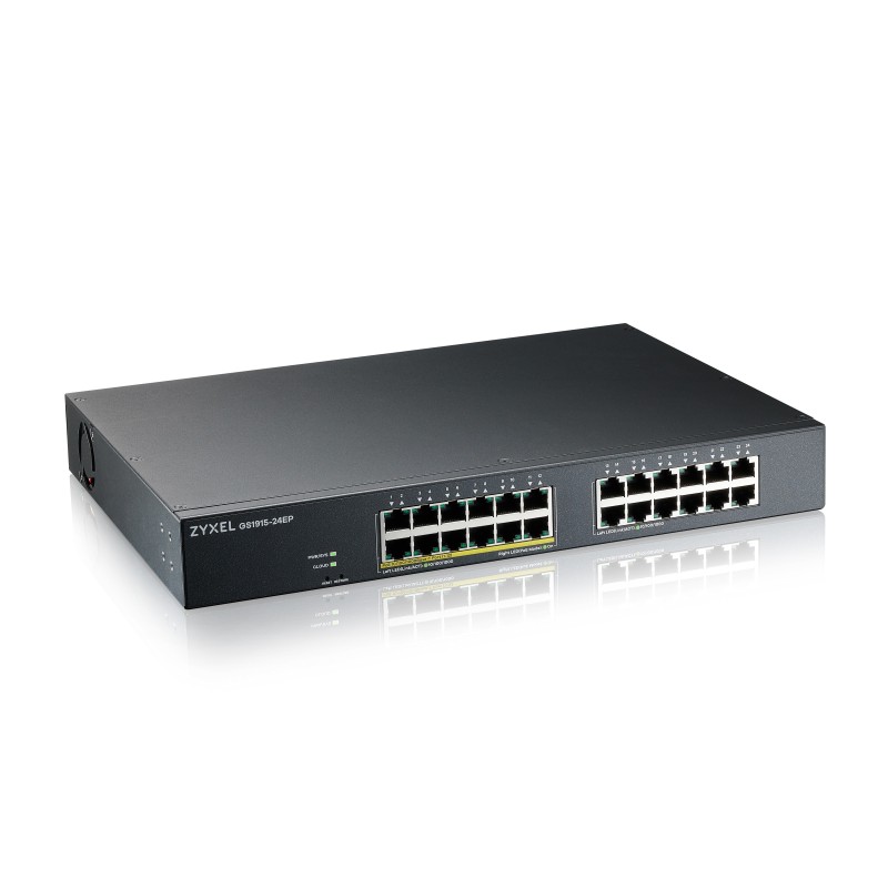 Zyxel GS1915-24EP Géré L2 Gigabit Ethernet (10/100/1000) Connexion Ethernet, supportant l'alimentation via ce port (PoE) 1U Noir Zyxel GS1915-24EP Géré L2 Gigabit Ethernet (10/100/1000) Connexion Ethernet, supportant l'alimentation via ce port (PoE) 1U Noir