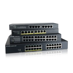 Zyxel GS1915-24EP Géré L2 Gigabit Ethernet (10 100 1000) Connexion Ethernet, supportant l'alimentation via ce port (PoE) 1U Noir