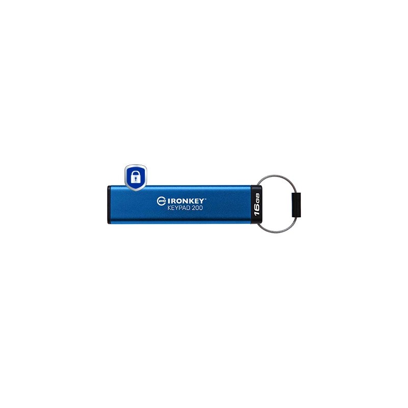 Kingston Technology IronKey Keypad 200 de 16 Go, FIPS 140-3 niveau 3 (en attente), chiffrement AES-256