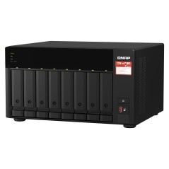 QNAP TS-873A NAS Tower Ryzen Embedded V1500B 8 Go DDR4 0 To QNAP Turbo System Noir