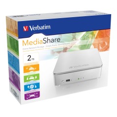 Verbatim MediaShare disque dur externe 2 To USB 2.0 Argent