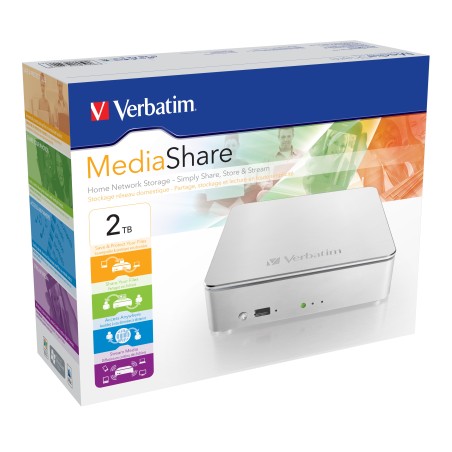 Verbatim MediaShare disque dur externe 2 To USB 2.0 Argent