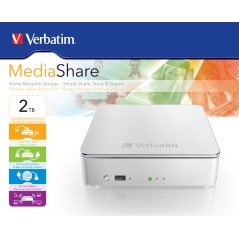 Verbatim MediaShare disque dur externe 2 To USB 2.0 Argent