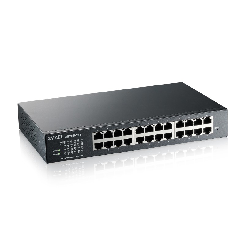 Zyxel GS1915-24E Géré L2 Gigabit Ethernet (10/100/1000) 1U Noir Zyxel GS1915-24E Géré L2 Gigabit Ethernet (10/100/1000) 1U Noir