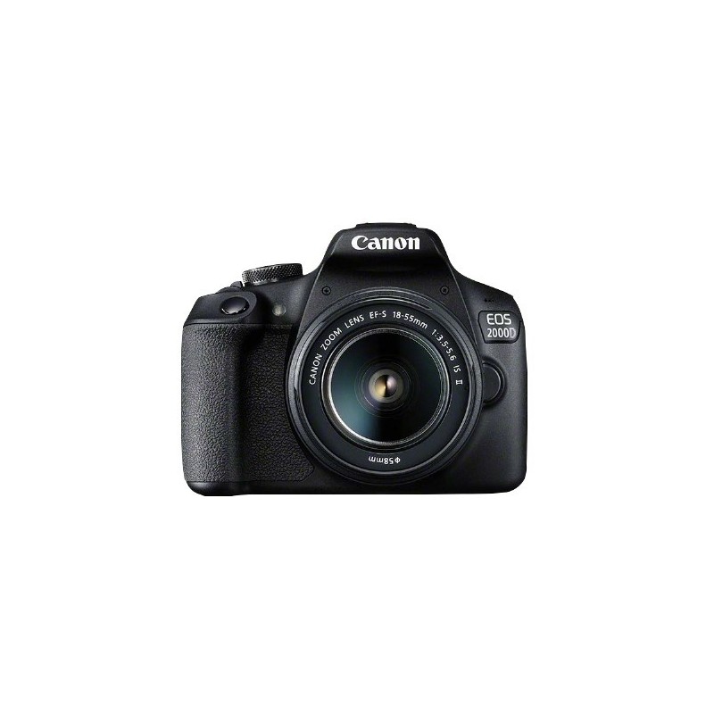 Canon EOS 2000D BK 18-55 IS II EU26 Kit d'appareil-photo SLR 24,1 MP CMOS 6000 x 4000 pixels Noir Canon EOS 2000D BK 18-55 IS II EU26 Kit d'appareil-photo SLR 24,1 MP CMOS 6000 x 4000 pixels Noir