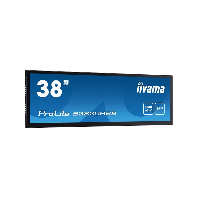 iiyama S3820HSB-B1 Écran d'affichage dynamique Écran plat de signalisation numérique 96,5 cm (38") LED 1000 cd/m² Noir 24/7 iiyama S3820HSB-B1 Écran d'affichage dynamique Écran plat de signalisation numérique 96,5 cm (38") LED 1000 cd/m² Noir 24/7