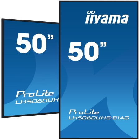 iiyama LH5060UHS-B1AG Écran d'affichage dynamique Carte A numérique 125,7 cm (49.5") LED Wifi 500 cd m² 4K Ultra HD Noir