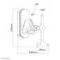 Neomounts NM-WS130WHITE Support mural pour enceintes Sonos Play1 et Play3 - orientable Neomounts NM-WS130WHITE Support mural pour enceintes Sonos Play1 et Play3 - orientable