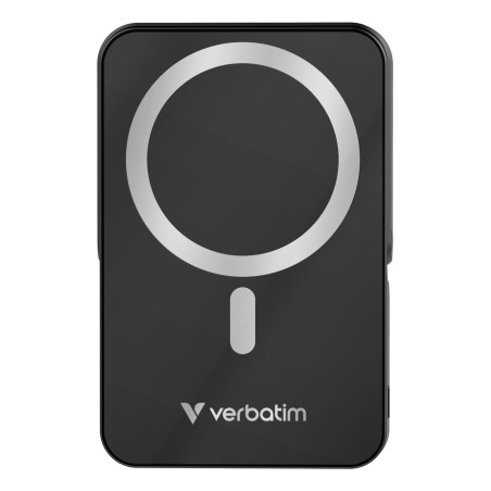 Verbatim Charge 'n' Go Magnetic Wireless Lithium Polymère (LiPo) 10000 mAh Recharge sans fil Noir