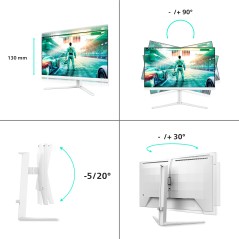 Philips Evnia 27M2N3501PA 00 écran plat de PC 68,6 cm (27") 2560 x 1440 pixels Quad HD LCD Blanc