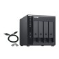 QNAP TR-004 Boîtier de disques de stockage Boîtier disque dur/SSD Noir 2.5/3.5"