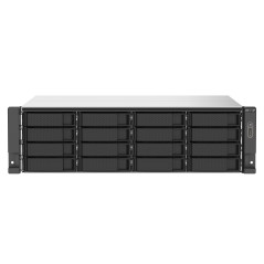 QNAP TS-1673AU-RP-16G serveur de stockage NAS Rack (3 U) Ryzen Embedded V1500B 16 Go DDR4 0 To QNAP QTS Noir, Gris