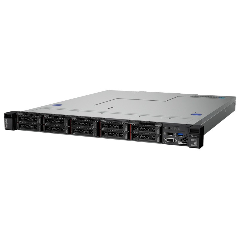 Lenovo ThinkSystem SR250 serveur 0 Go Rack (1 U) Intel Xeon E E-2224 3,4 GHz 8 Go DDR4-SDRAM 450 W Lenovo ThinkSystem SR250 serveur 0 Go Rack (1 U) Intel Xeon E E-2224 3,4 GHz 8 Go DDR4-SDRAM 450 W