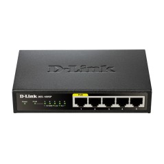 D-Link DES-1005P Non-géré L2 Fast Ethernet (10 100) Connexion Ethernet, supportant l'alimentation via ce port (PoE) Noir