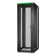 APC Baie EasyRack 800mm 48U 1200mm avec toit, sans panneau latéral, roulettes, noir