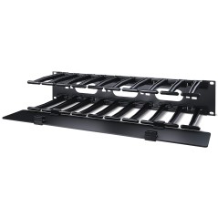 APC NetShelter - Passe-câbles horizontal - 2U - Profondeur 15 cm - 1 côté avec capot