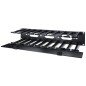 APC NetShelter - Passe-câbles horizontal - 2U - Profondeur 15 cm - 1 côté avec capot