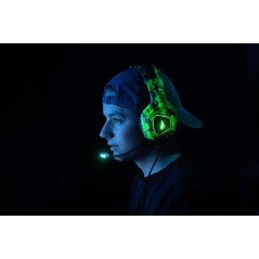 SureFire Skirmish Casque Avec fil Arceau Gaming USB Type-A Noir, Camouflage, Vert