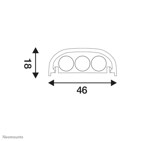 Neomounts NS-CC050SILVER Cache-câble - pour 1-3 câbles - universelle