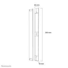 Neomounts NS-CC050SILVER Cache-câble - pour 1-3 câbles - universelle