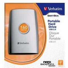 Verbatim 2.5'' Portable Hard Drive USB 2.0 160GB disque dur externe 160 Go 5400 tr min 2.5" Argent