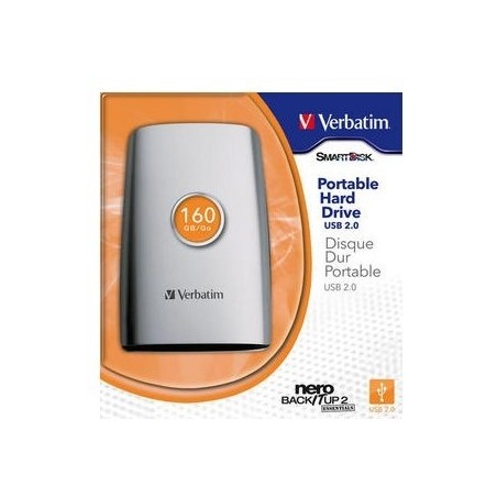 Verbatim 2.5'' Portable Hard Drive USB 2.0 160GB disque dur externe 160 Go 5400 tr min 2.5" Argent