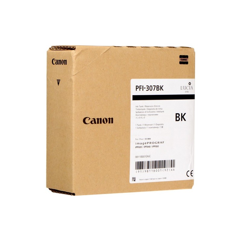 Canon PFI-307BK cartouche d'encre Original Noir Canon PFI-307BK cartouche d'encre Original Noir