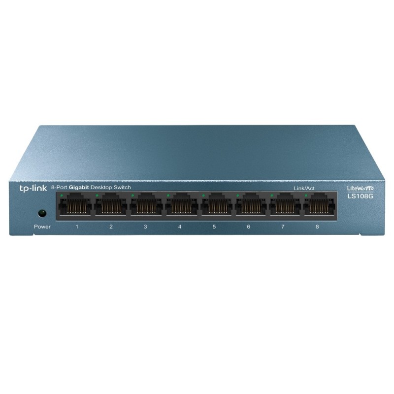 TP-Link LS108G Non-géré Gigabit Ethernet (10/100/1000) Bleu TP-Link LS108G Non-géré Gigabit Ethernet (10/100/1000) Bleu