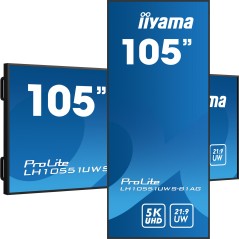 iiyama LH10551UWS-B1AG Écran d'affichage dynamique Écran plat de signalisation numérique 2,66 m (104.7") LED 500 cd m²