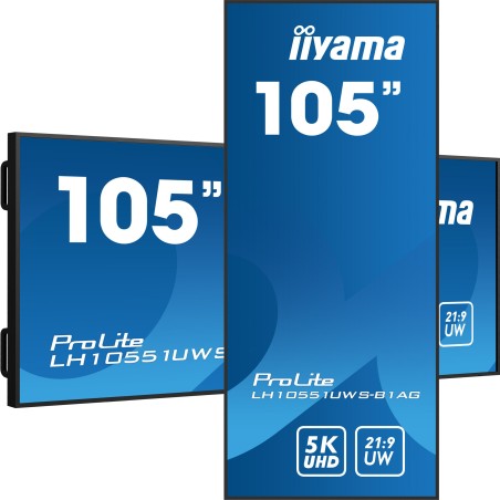 iiyama LH10551UWS-B1AG Écran d'affichage dynamique Écran plat de signalisation numérique 2,66 m (104.7") LED 500 cd m²