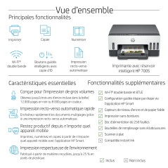 HP Smart Tank 7005 Sans fil All-in-One Couleur Imprimante, Impression recto-verso copieur, scanner