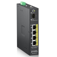 Zyxel RGS100-5P Non-géré L2 Gigabit Ethernet (10/100/1000) Connexion Ethernet, supportant l'alimentation via ce port (PoE) Noir