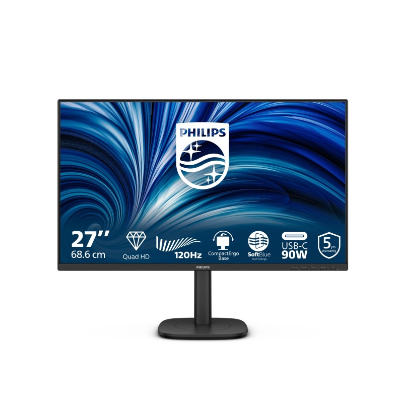 Philips 3000 series 27B2U3601/00 écran plat de PC 68,6 cm (27") 2560 x 1440 pixels Quad HD LCD Noir Philips 3000 series 27B2U3601/00 écran plat de PC 68,6 cm (27") 2560 x 1440 pixels Quad HD LCD Noir