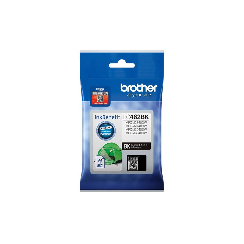 Brother LC462BK cartouche d'encre 1 pièce(s) Original Rendement standard Noir