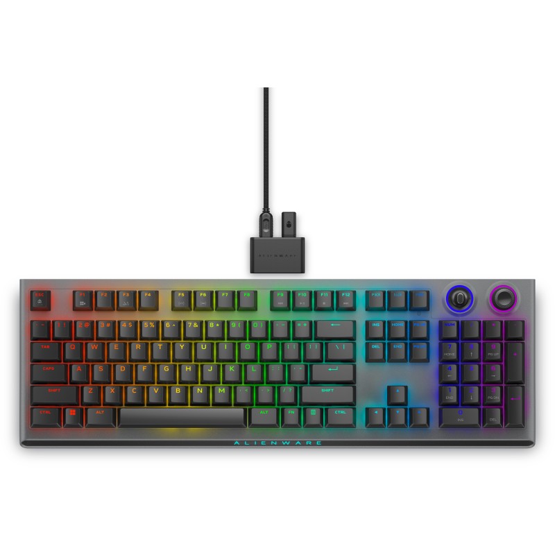 Alienware Tri-Mode AW920K clavier Gaming USB + RF Wireless + Bluetooth Gris Alienware Tri-Mode AW920K clavier Gaming USB + RF Wireless + Bluetooth Gris