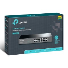 TP-Link TL-SG1016D Non-géré Gigabit Ethernet (10 100 1000) Noir