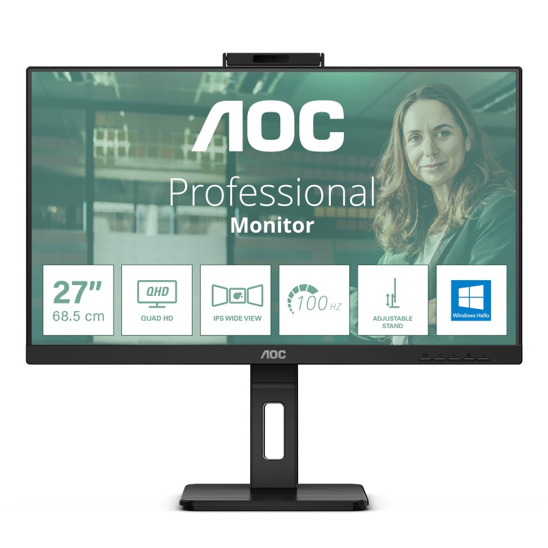 AOC Q27P3CW écran plat de PC 68,6 cm (27") 2560 x 1440 pixels Quad HD LED Noir AOC Q27P3CW écran plat de PC 68,6 cm (27") 2560 x 1440 pixels Quad HD LED Noir