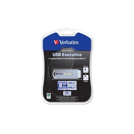 Verbatim Store 'n' Go USB Executive 8GB lecteur USB flash 8 Go Argent