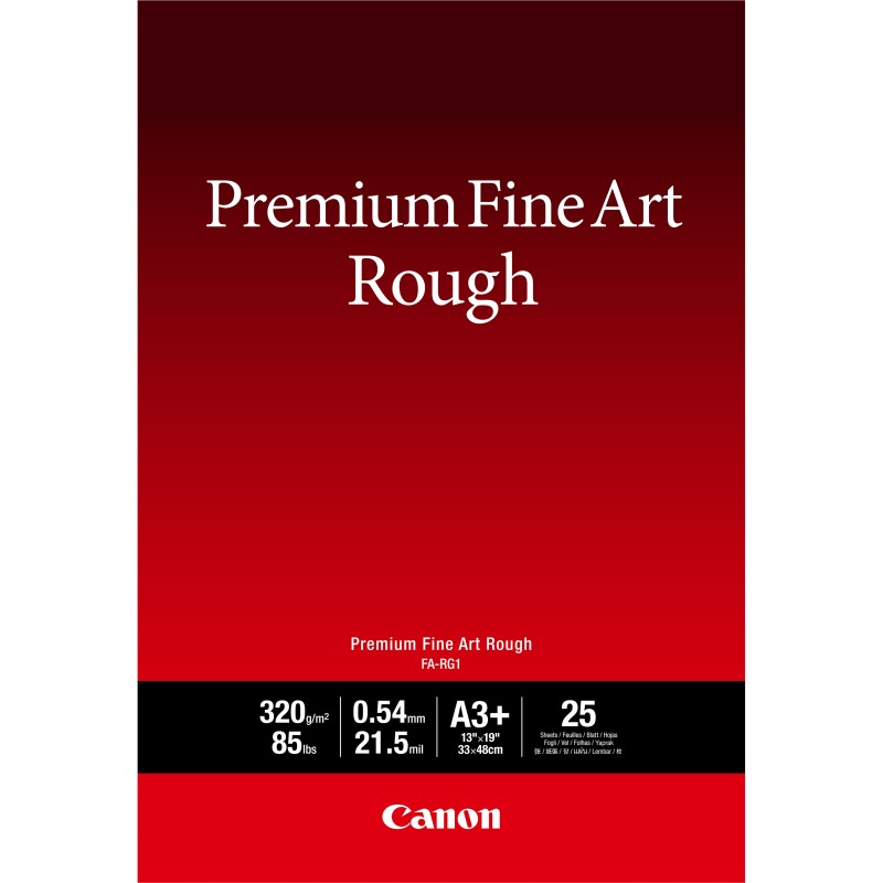 Canon Papier A3+ beaux-arts texturé Premium FA-RG1, 25 feuilles Canon Papier A3+ beaux-arts texturé Premium FA-RG1, 25 feuilles