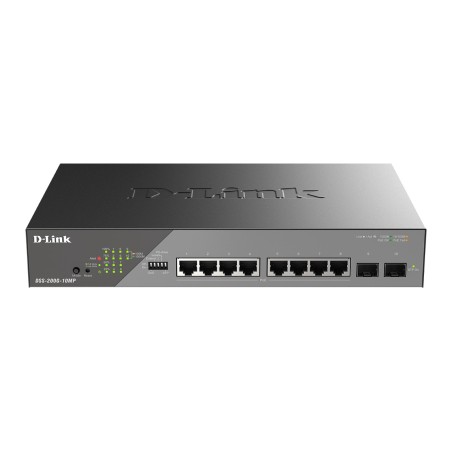 D-Link DSS-200G-10MP/E commutateur réseau Géré L2 Gigabit Ethernet (10/100/1000) Connexion Ethernet, supportant l'alimentation